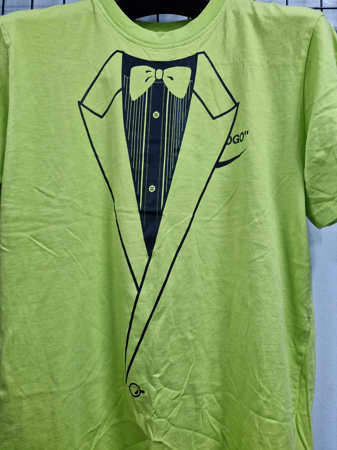 95M 나이키X오프화이트 NRG A6 반팔티 라임그린. 상품이미지4