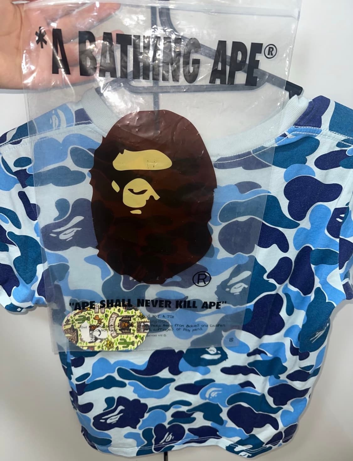 베이프 ABC우먼 블루카모 반팔티 상품이미지4