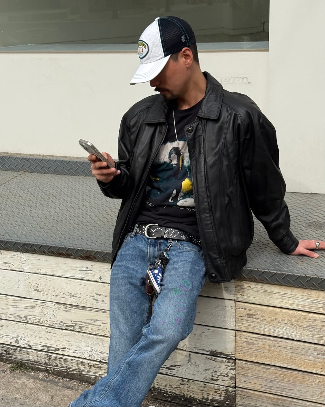 Indian 90s lambskin bomber jacket 상품이미지9