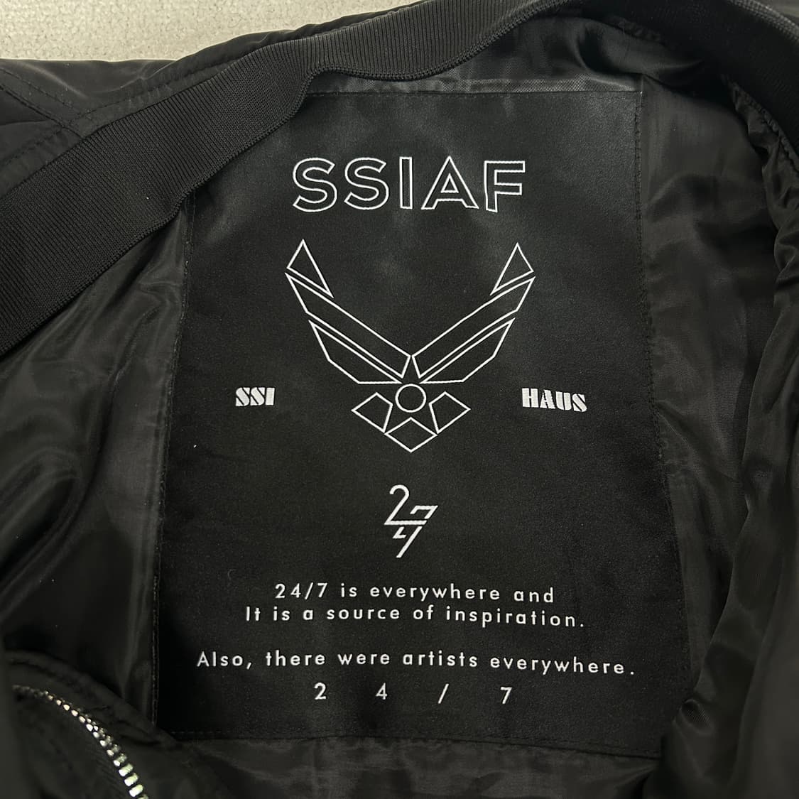 SSIAF 블랙 봄버 자켓 USA L 상품이미지2