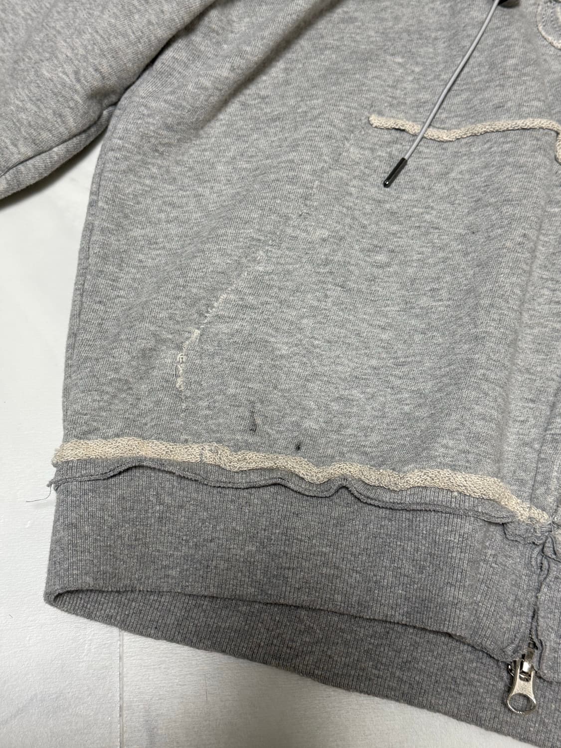 플레어업 레이어드 후드집업 그레이 2사이즈 상품이미지9