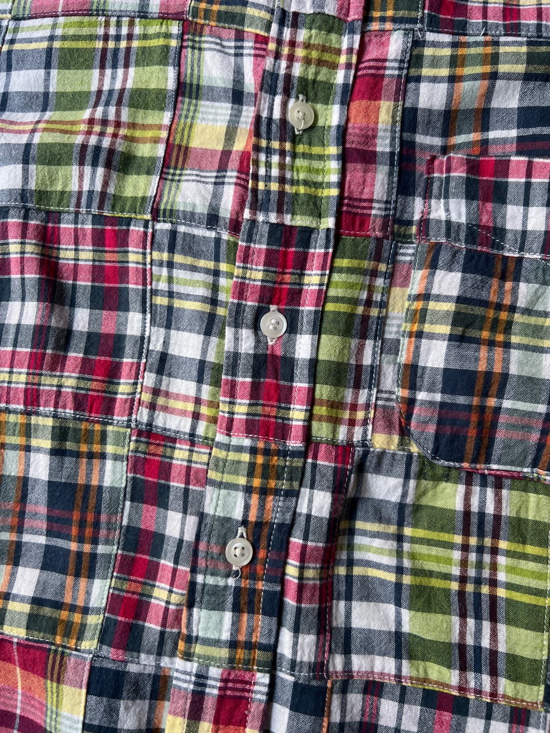 [M]인디안 마드라스 패치워크 우븐 셔츠 상품이미지3