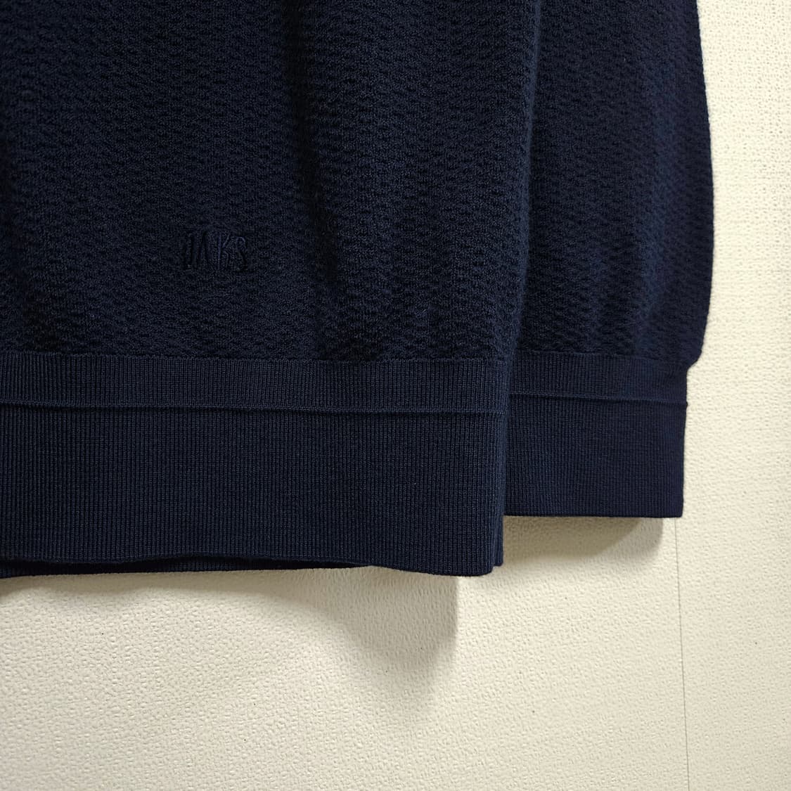 100-105 닥스 24FW 모100 카라 니트 슬림핏 네이비 상품이미지3