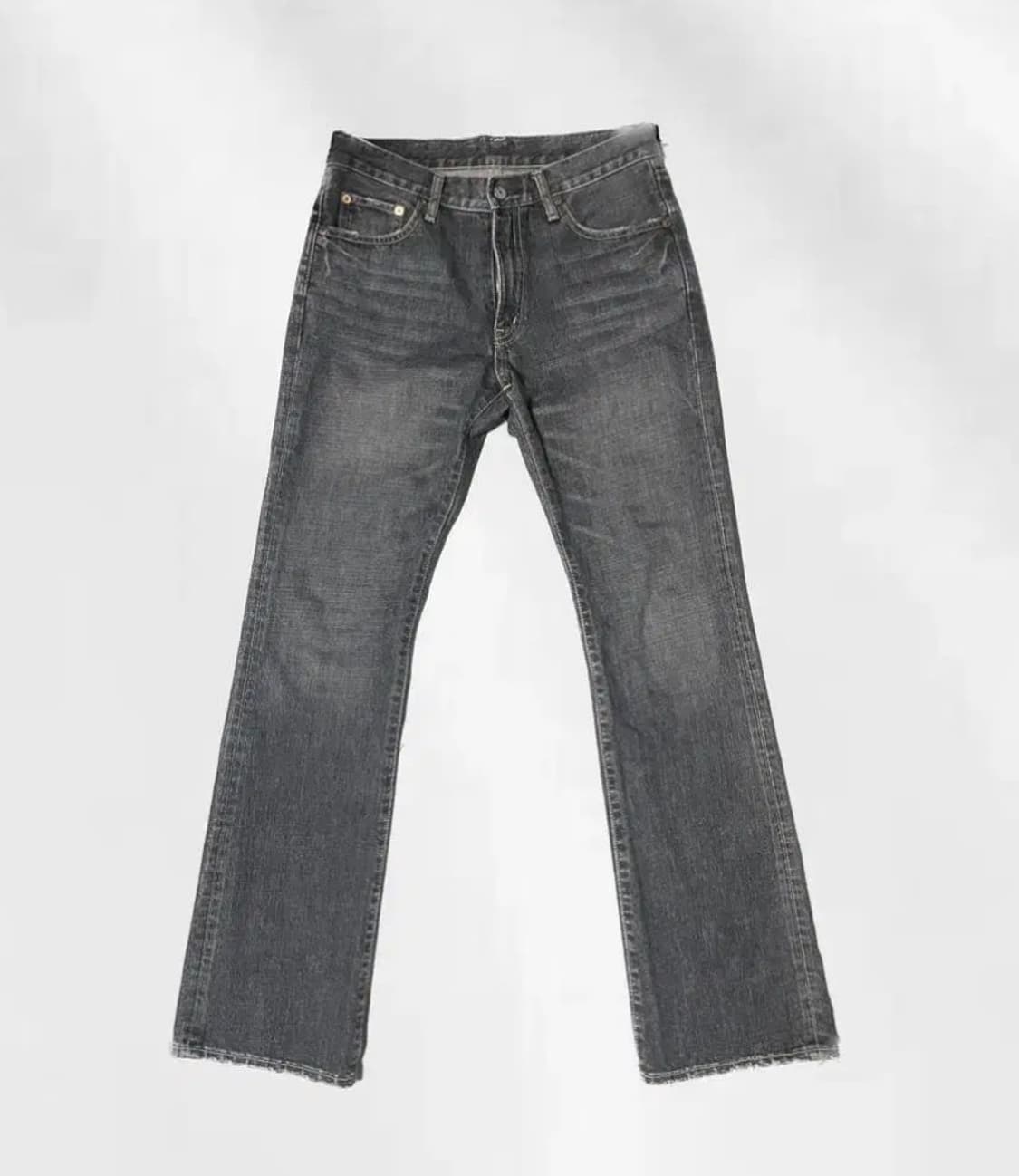 크루빈티지 흑청 로우라이즈 부츠컷 팬츠 상품이미지1