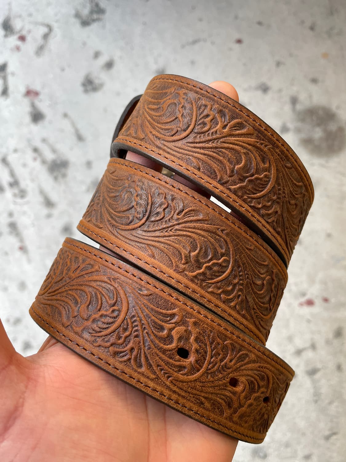 90s Tony Lama Turquoise Western Belt(USA 상품이미지5