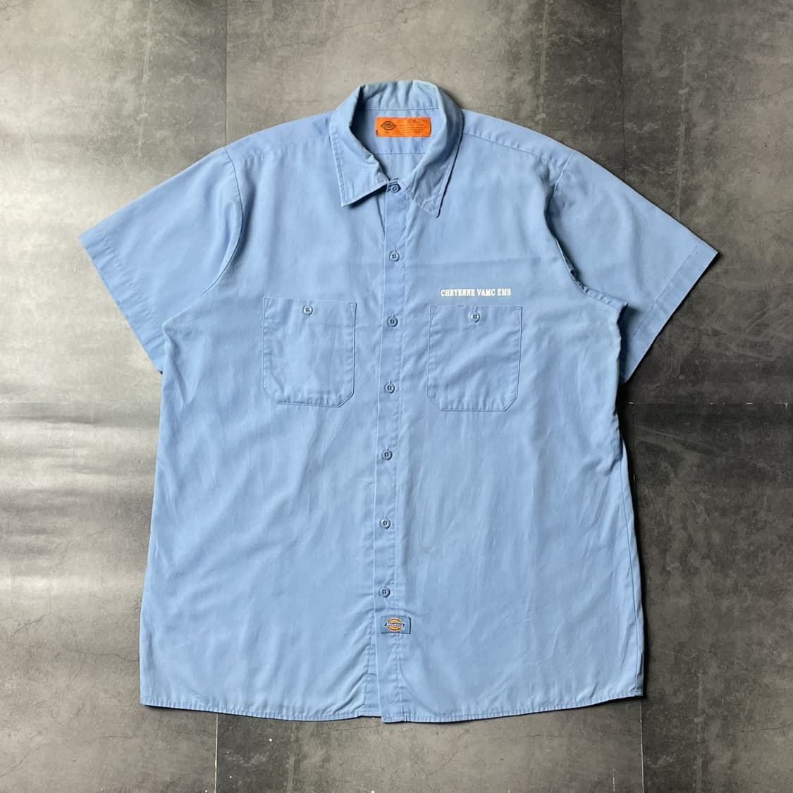 DICKIES 디키즈 빈티지 라이트블루 반팔 워크 셔츠 A00957 상품이미지1