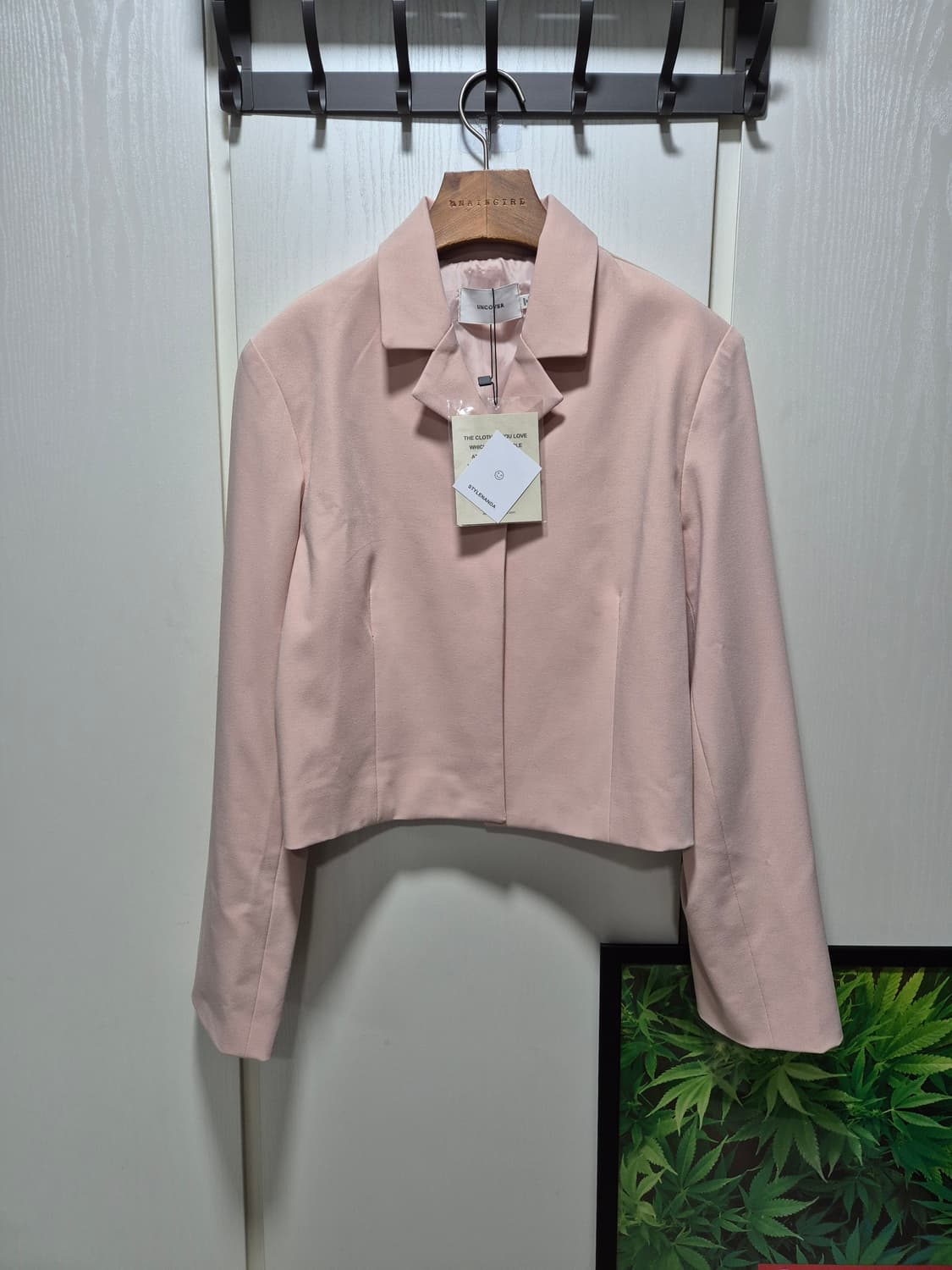 (타임세일)(새상품)스타일난다 핑크 크롭 자켓 상품이미지1