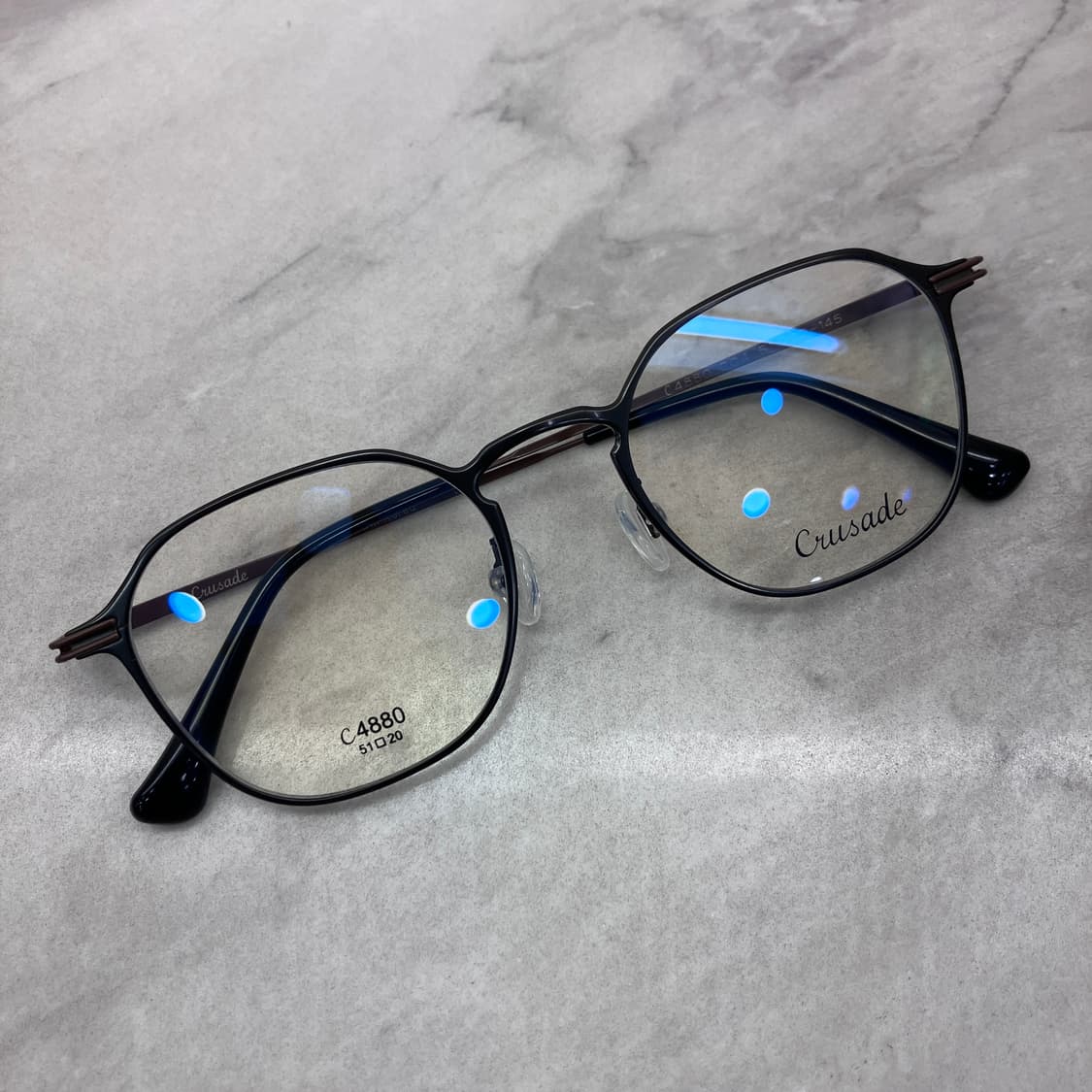 C90 크루세이드 Crusade 브라운 아넬형 메탈테 안경 4880 상품이미지1