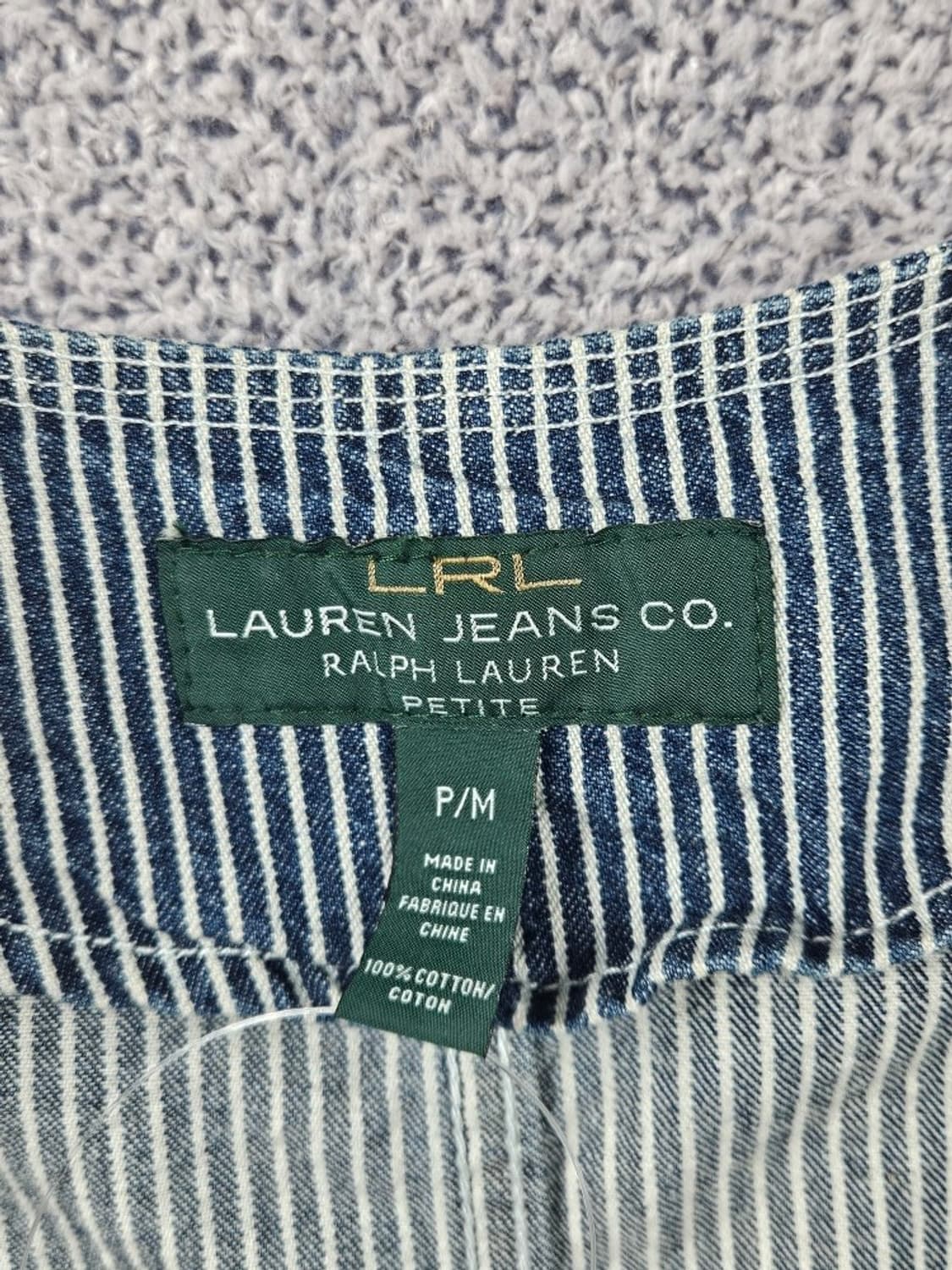 LRL 랄프 로렌 스트라이프 피스 업 코튼 베스트 ( M )/ 11097 상품이미지6