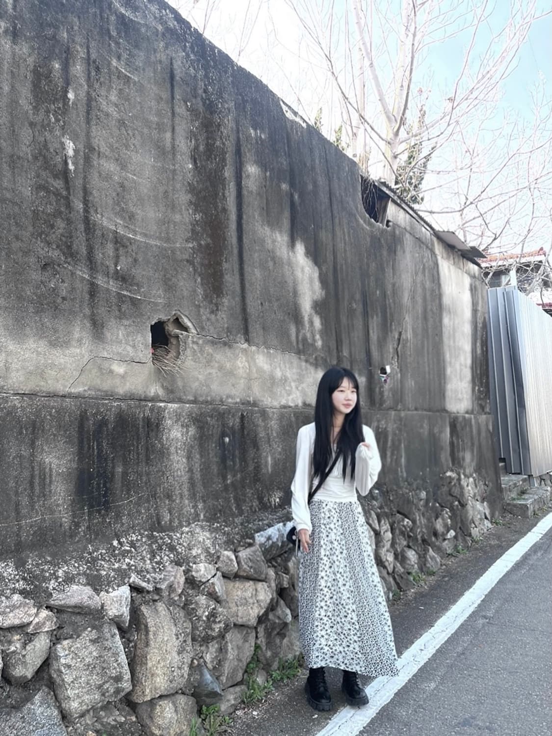 빈티지 플라워 패치 스커트 상품이미지2