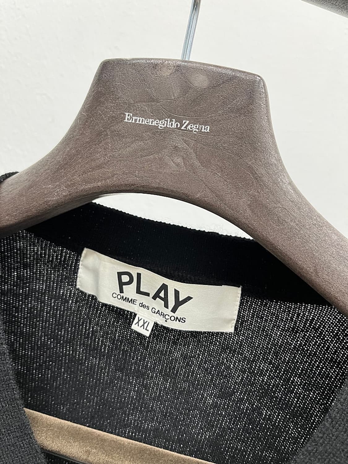 110) 꼼데가르송 화이트와펜 가디건  상품이미지4