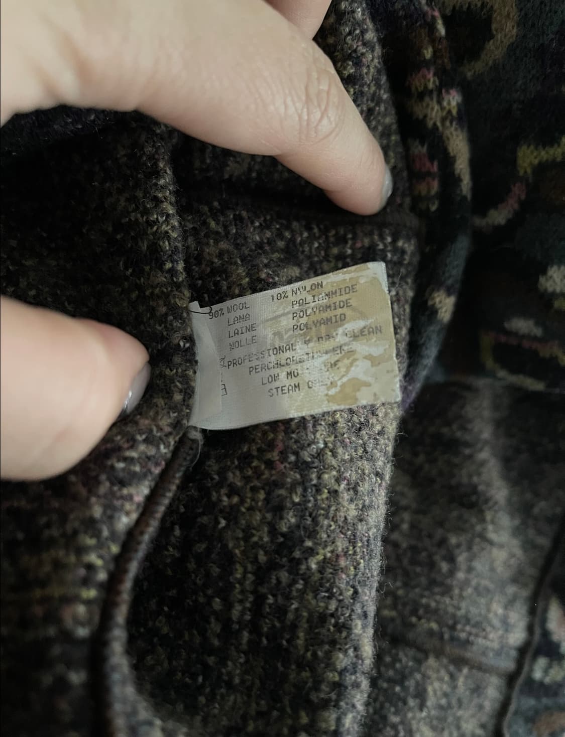 미쏘니 플라워 패턴 울 자켓 코트 상품이미지4