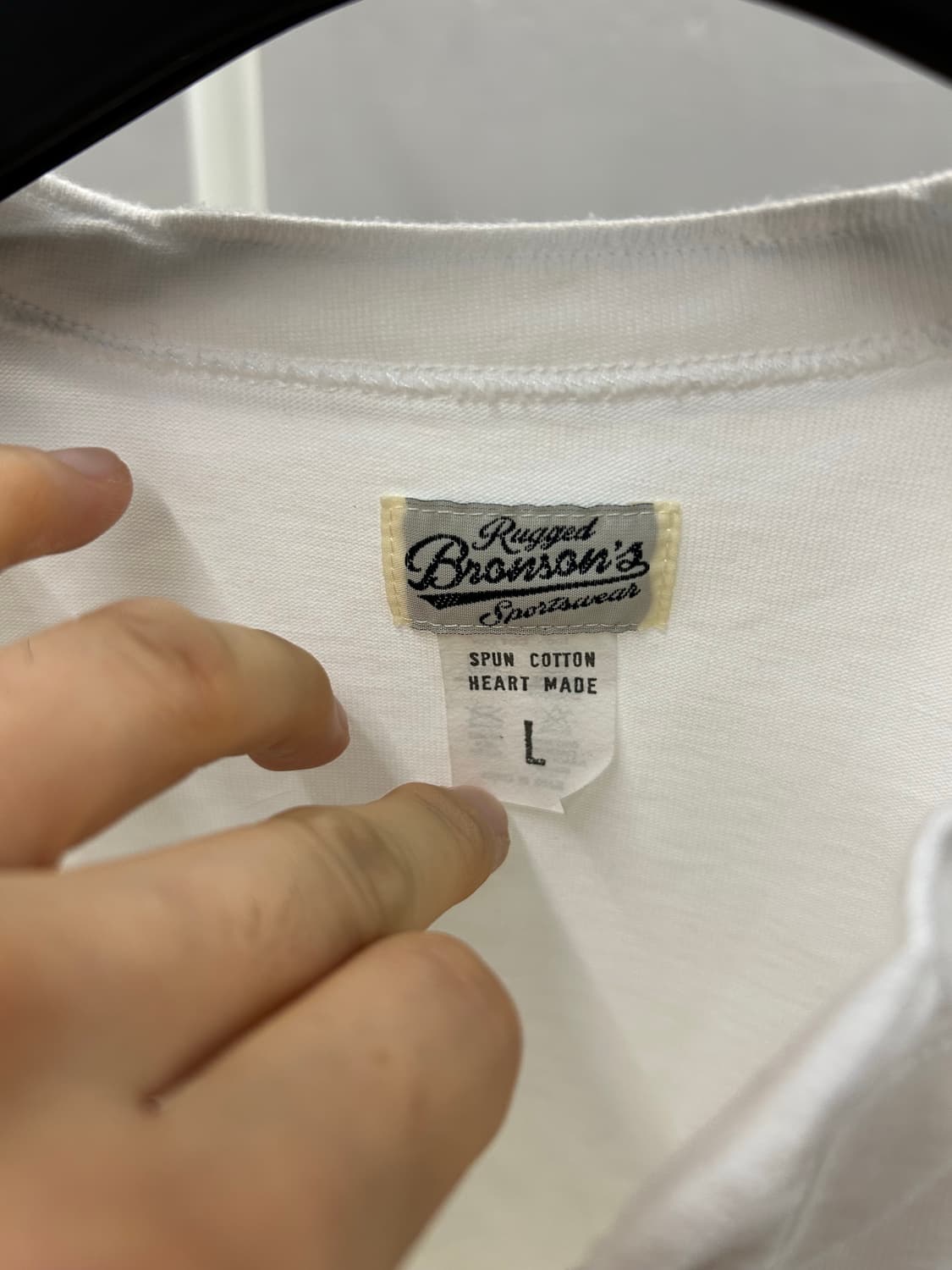 Rugged (러기드 브라운) 빈티지 화이트 헨리넥 반팔 상품이미지5