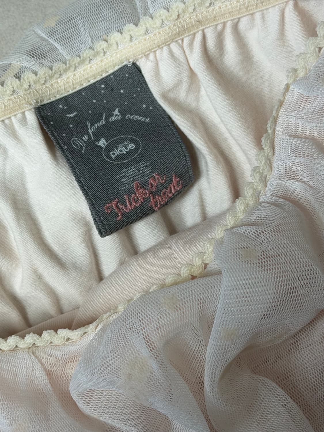 젤라또피케 레이스 캉캉 핑크 슬리브리스 나시 라떼 히메 갸루 러블리 로걀 상품이미지3