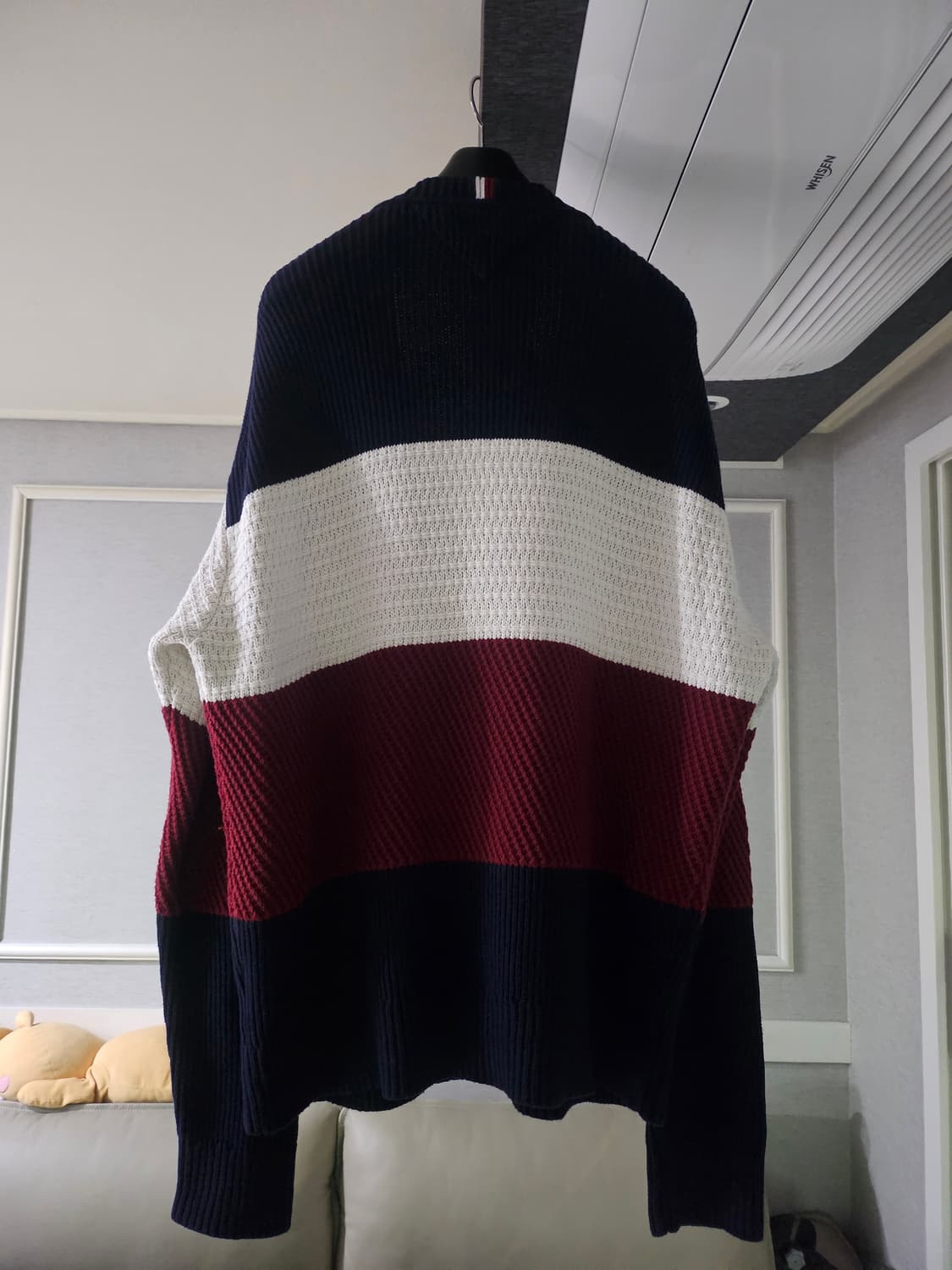 [거의 새것] 타미힐피거 남녀공용 컬러블럭 니트 가디건 xxl 상품이미지2