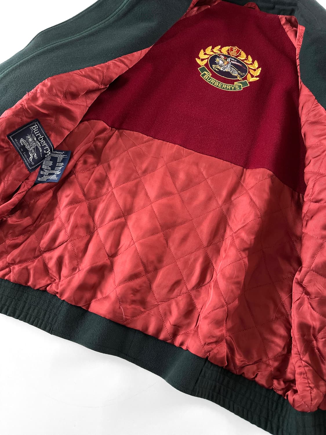 80~90s 빈티지 버버리 울 캐시미어 블루종 자켓 상품이미지5