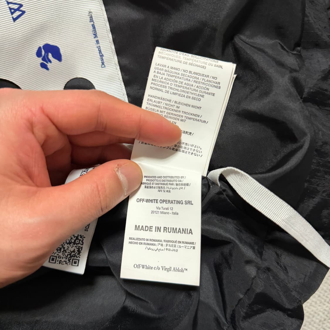 오프화이트 벨티드 세미오버 패딩 점퍼 상품이미지8