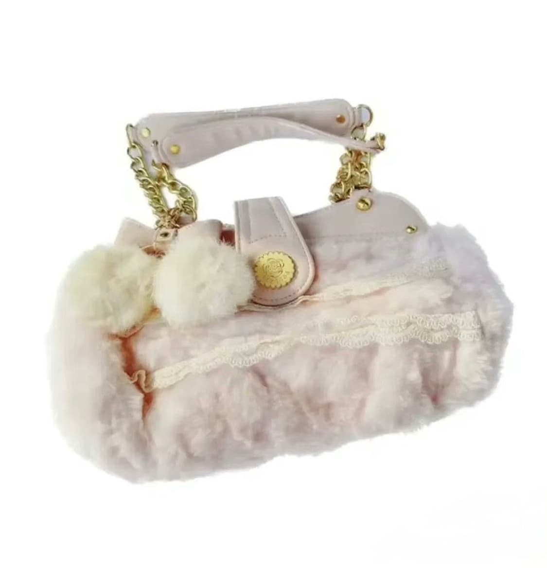 (판매보류) 리즈리사 폼폼이 핑크 퍼가방 상품이미지1