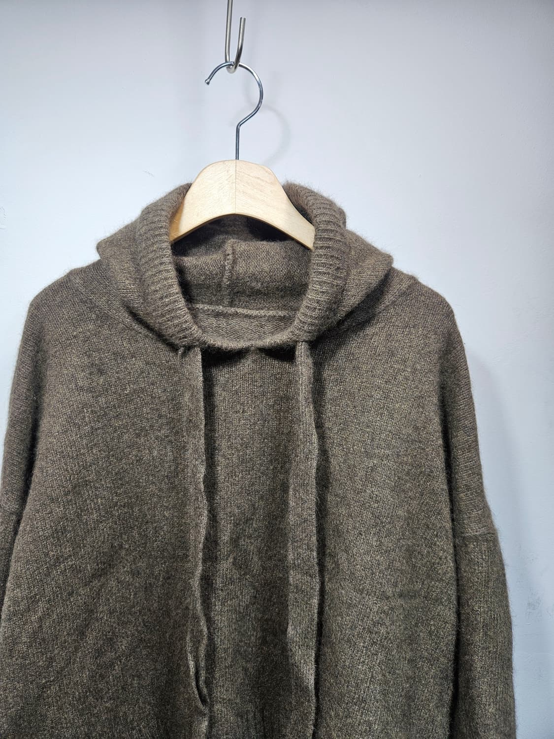 브라운 후드 니트 상품이미지3