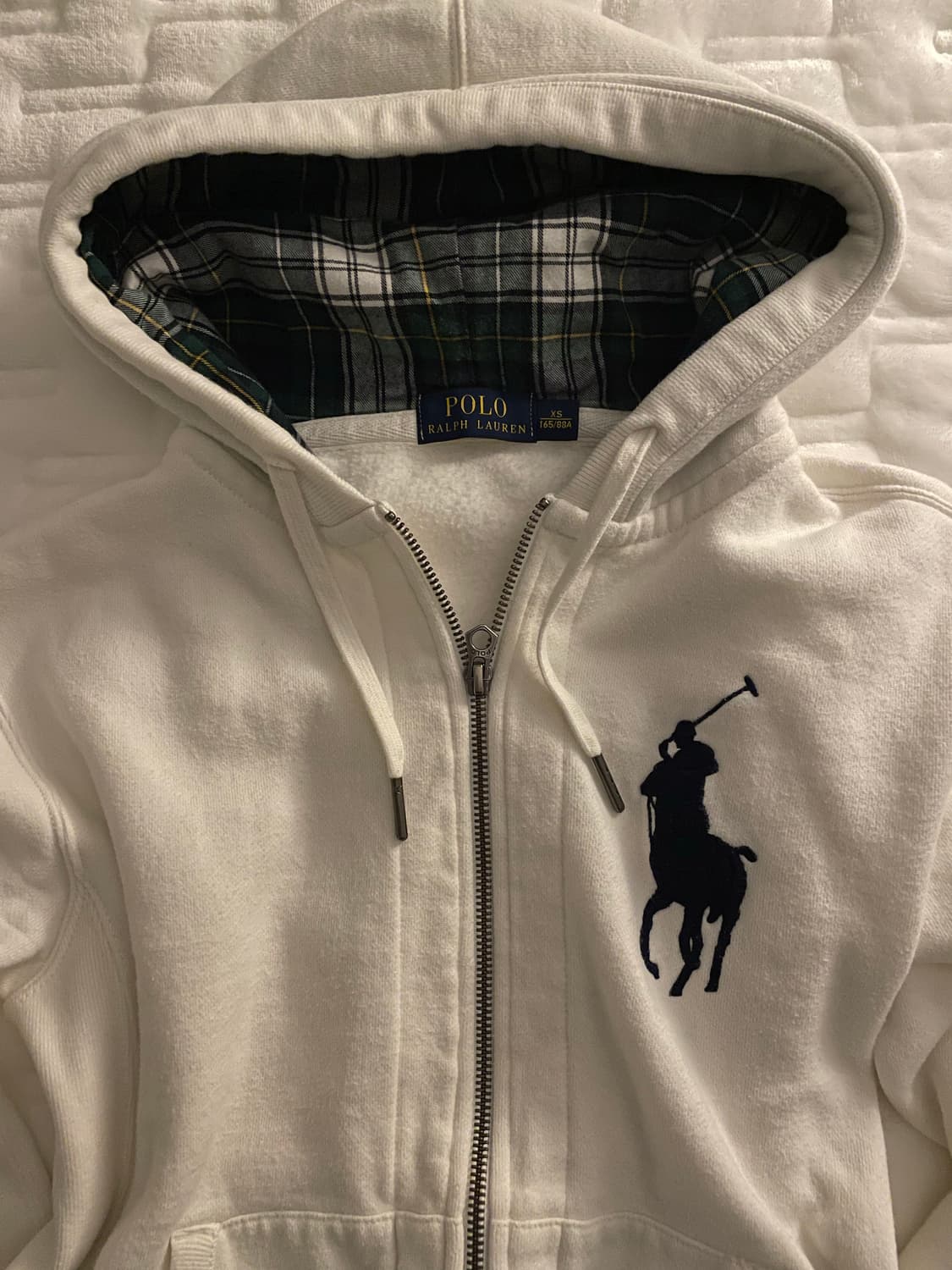 폴로 랄프로렌 빅포니 체크 후드집업 화이트 #3 상품이미지5