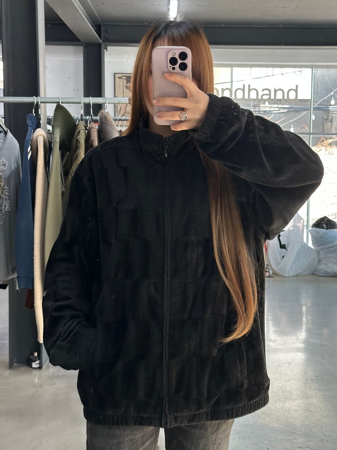 슈프림 자수로고 벨루어 트랙자켓  상품이미지1