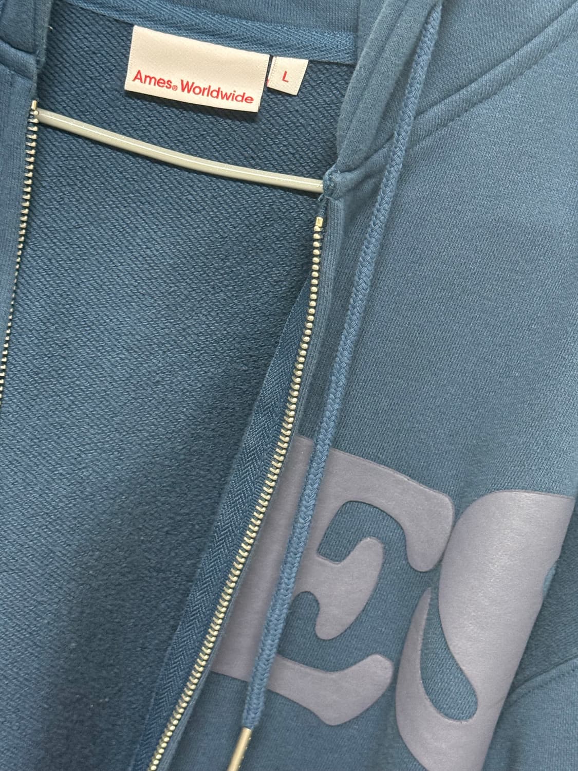 (아메스 월드와이드) BIG TYPO HOODIE ZIP UP BLUE 상품이미지4