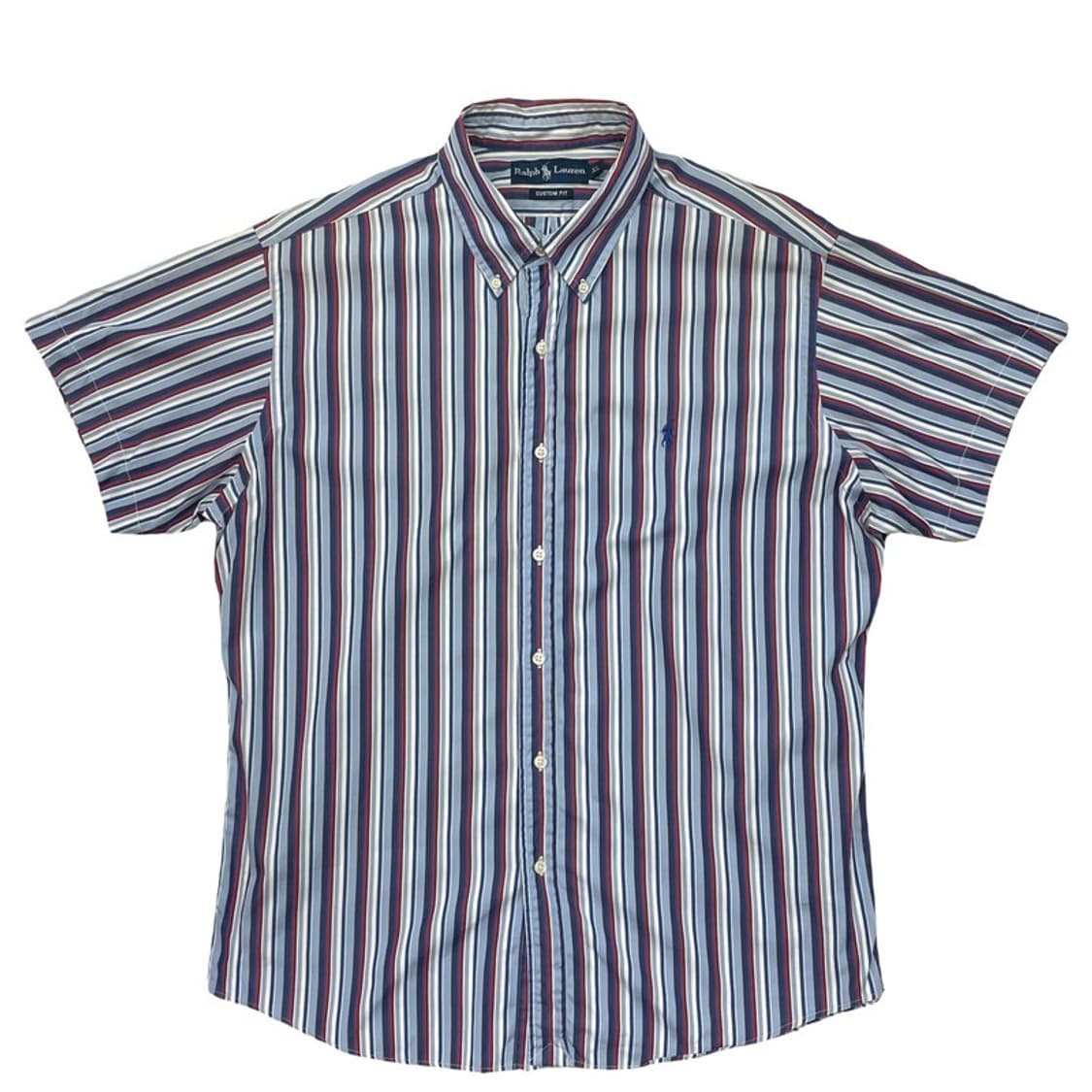 POLO BY RALPH LAUREN 블루+레드 반팔셔츠 XL 상품이미지1
