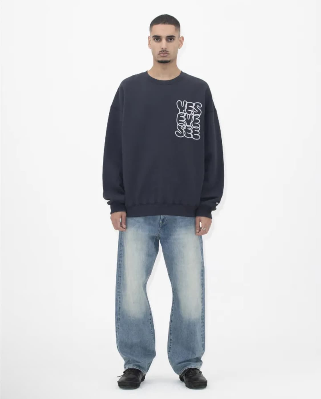 예스아이씨 차콜 로고 맨투맨 XL 상품이미지3