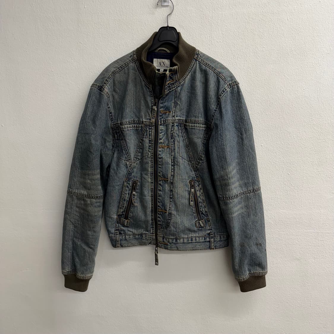 알마니 익스체인지 AX 투웨이 데님 블루종 자켓 S 상품이미지1