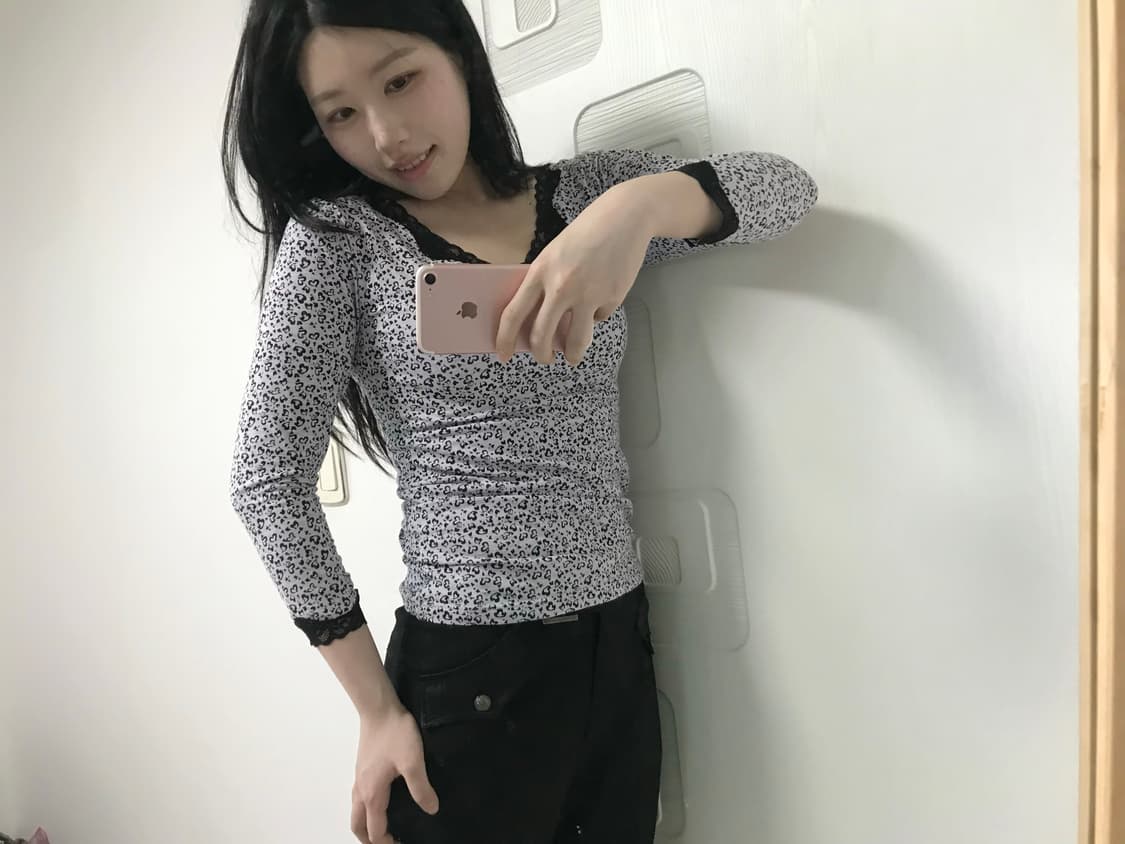 heart lace light purple T jpn 상품이미지4