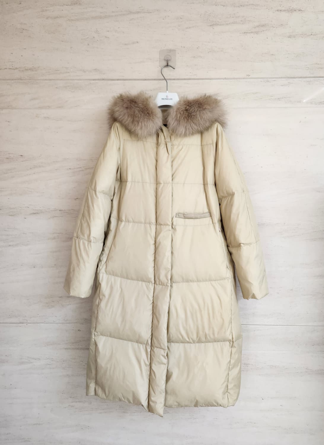 (베이지색상 판매)마인 폭스후드퍼 구스다운 패딩 44~55사이즈 상품이미지6
