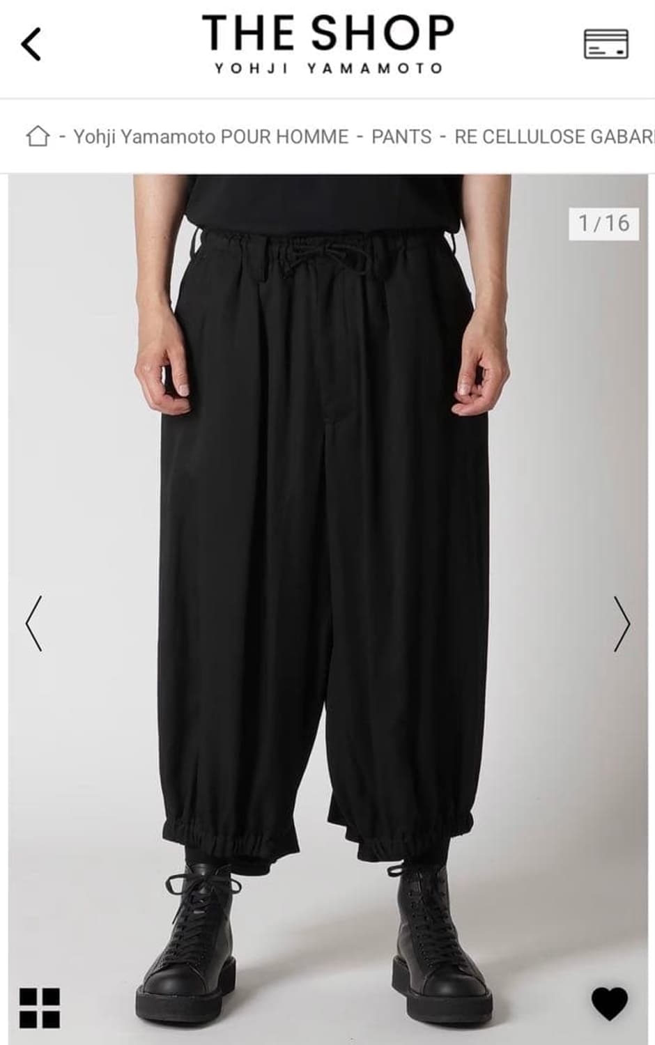26ss yohji yamamoto pour homme 카라스 팬츠 상품이미지1