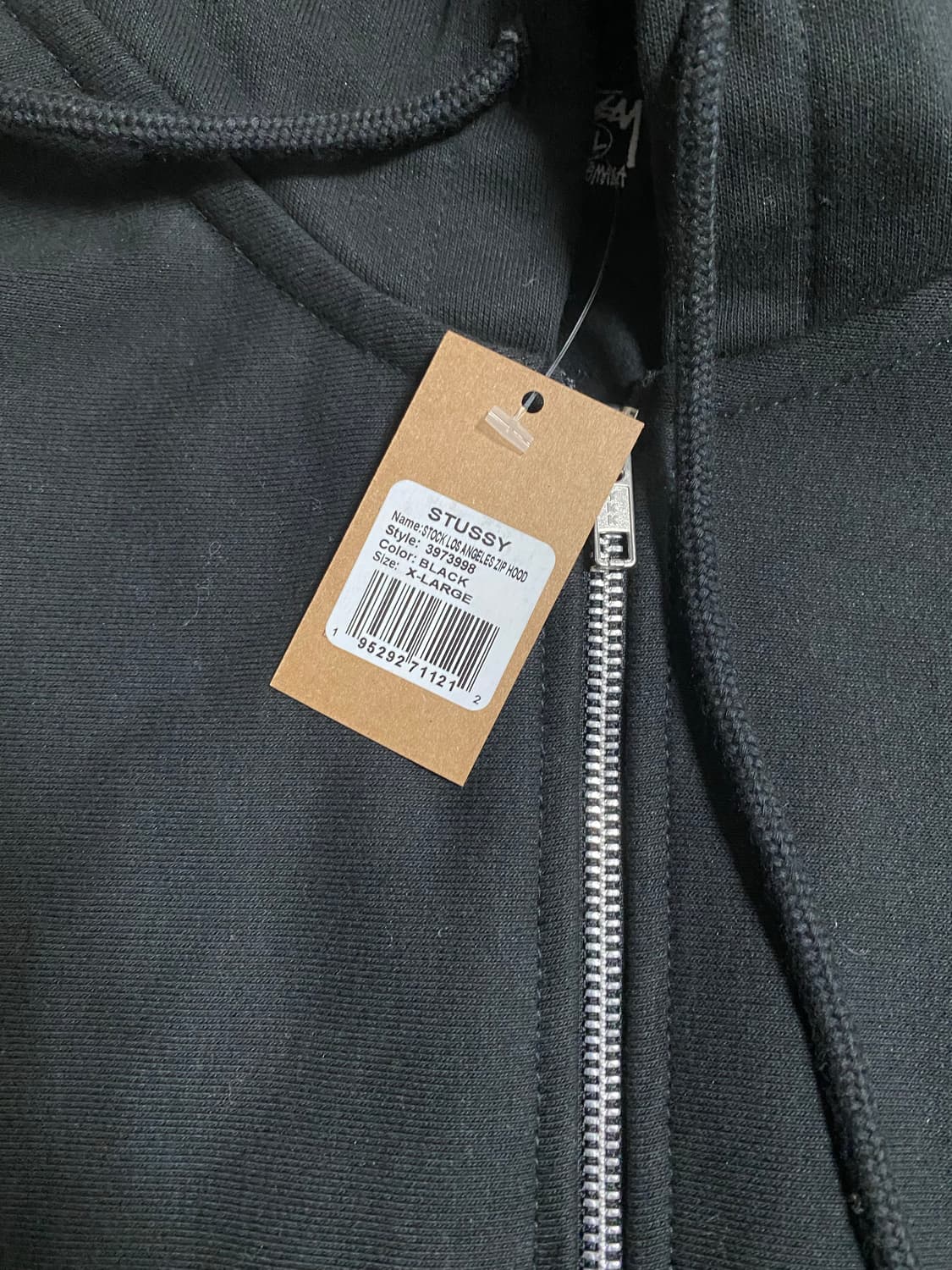 스투시 집업 후드티 - 로스앤젤레스 LA 엑스라지 블랙 상품이미지4