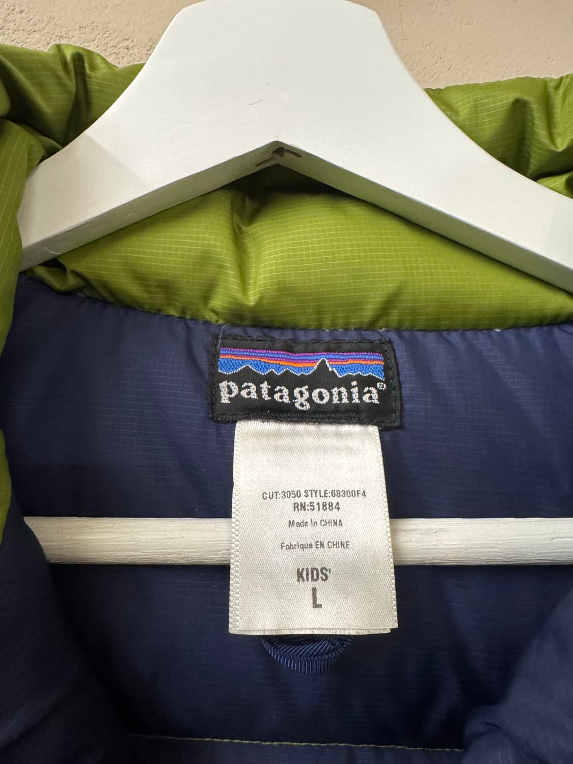파타고니아 패커블맛 그린 다운 키즈 L 상품이미지3
