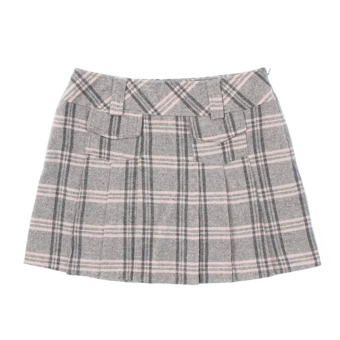 글리터 핑크 체크 포켓 스커트 로걀 갸루 히메갸루 리즈리사깔 빈티지 상품이미지1