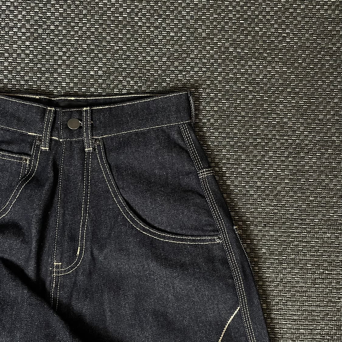 커브 스티치 포인트 데님 팬츠 S 상품이미지3