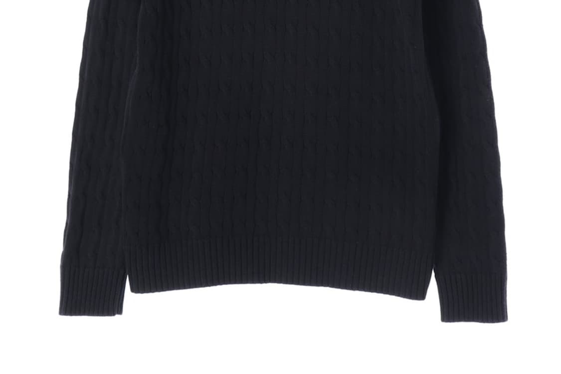 폴로 랄프로렌 케이블 코튼 하프집업 블랙 상품이미지4