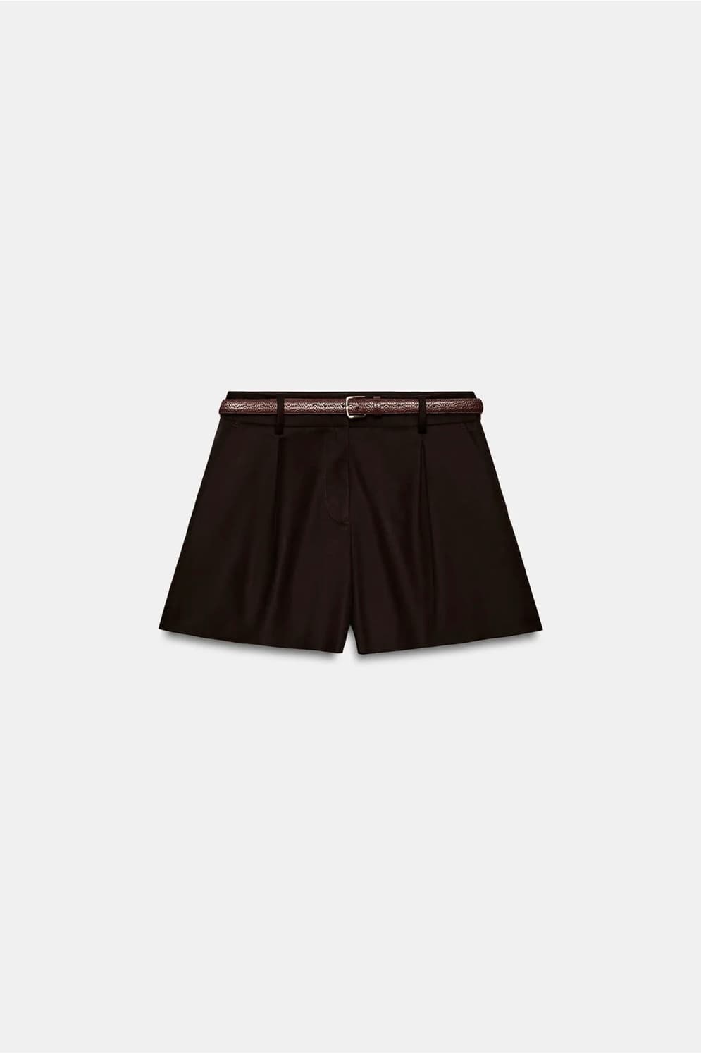 ZARA 벨티드 플리츠 버뮤다 팬츠 상품이미지1