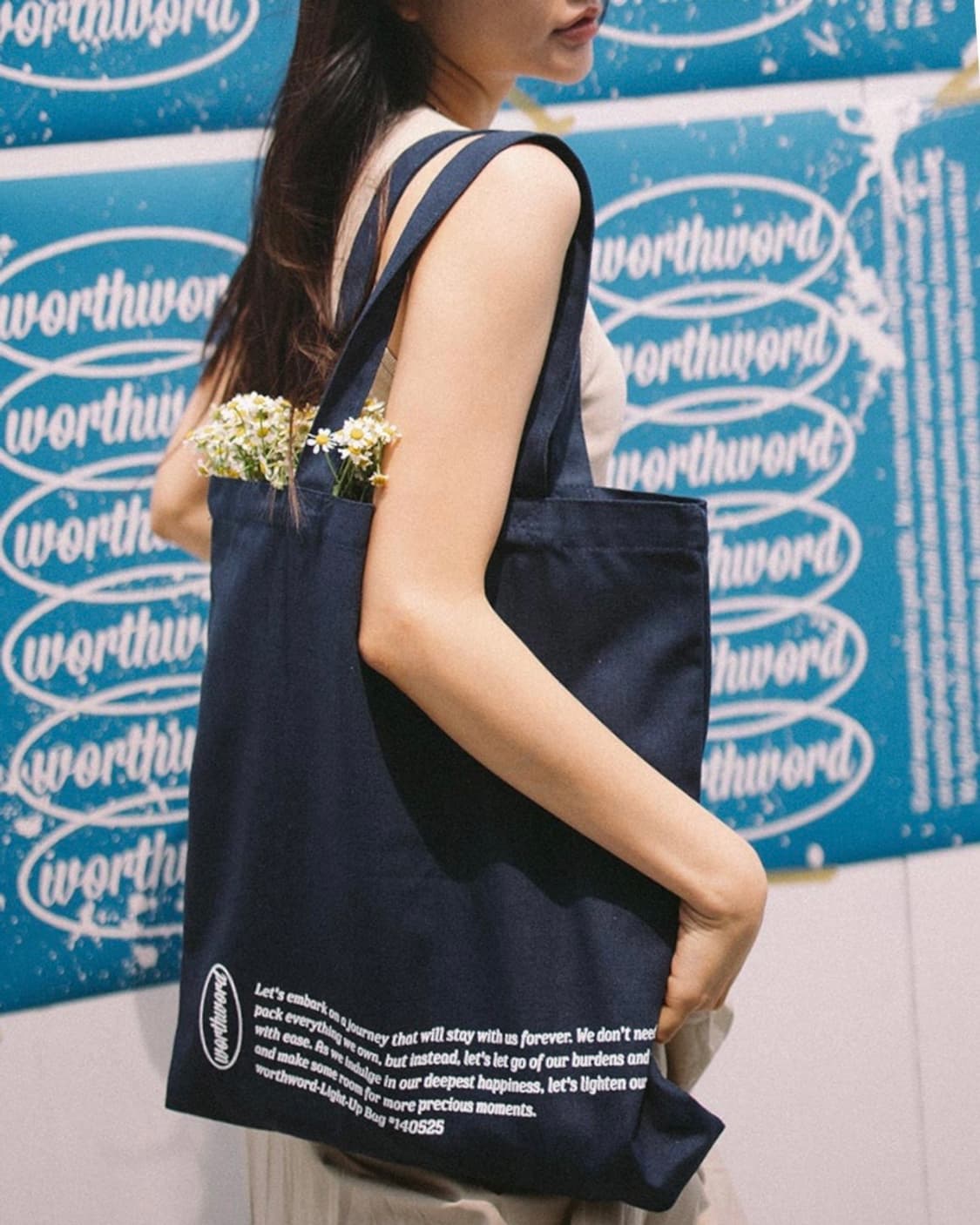 worthword 에코백 navy 상품이미지5
