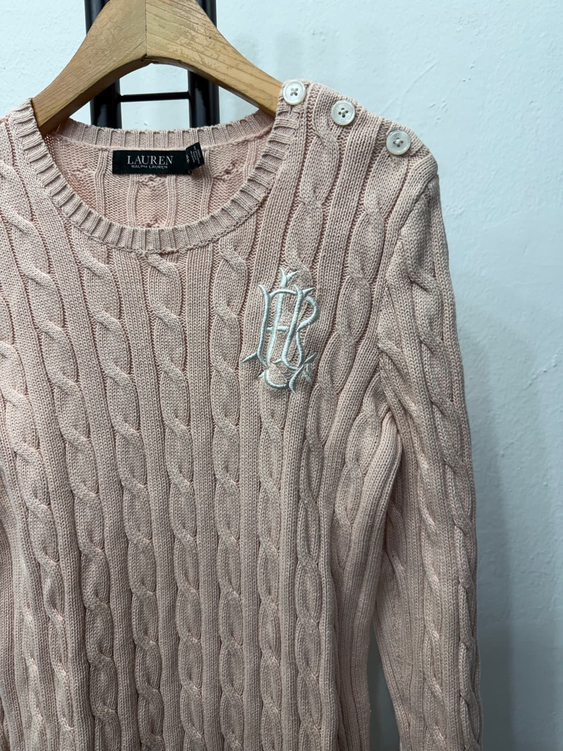 정품) 폴로랄프로렌 여성 자수로고 니트 S 상품이미지3