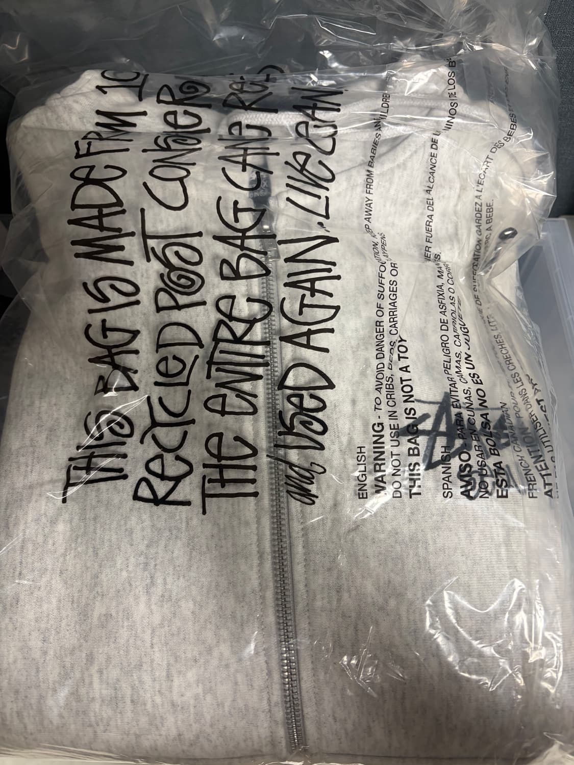 스투시 서울 후드집업 그레이 xl 상품이미지4