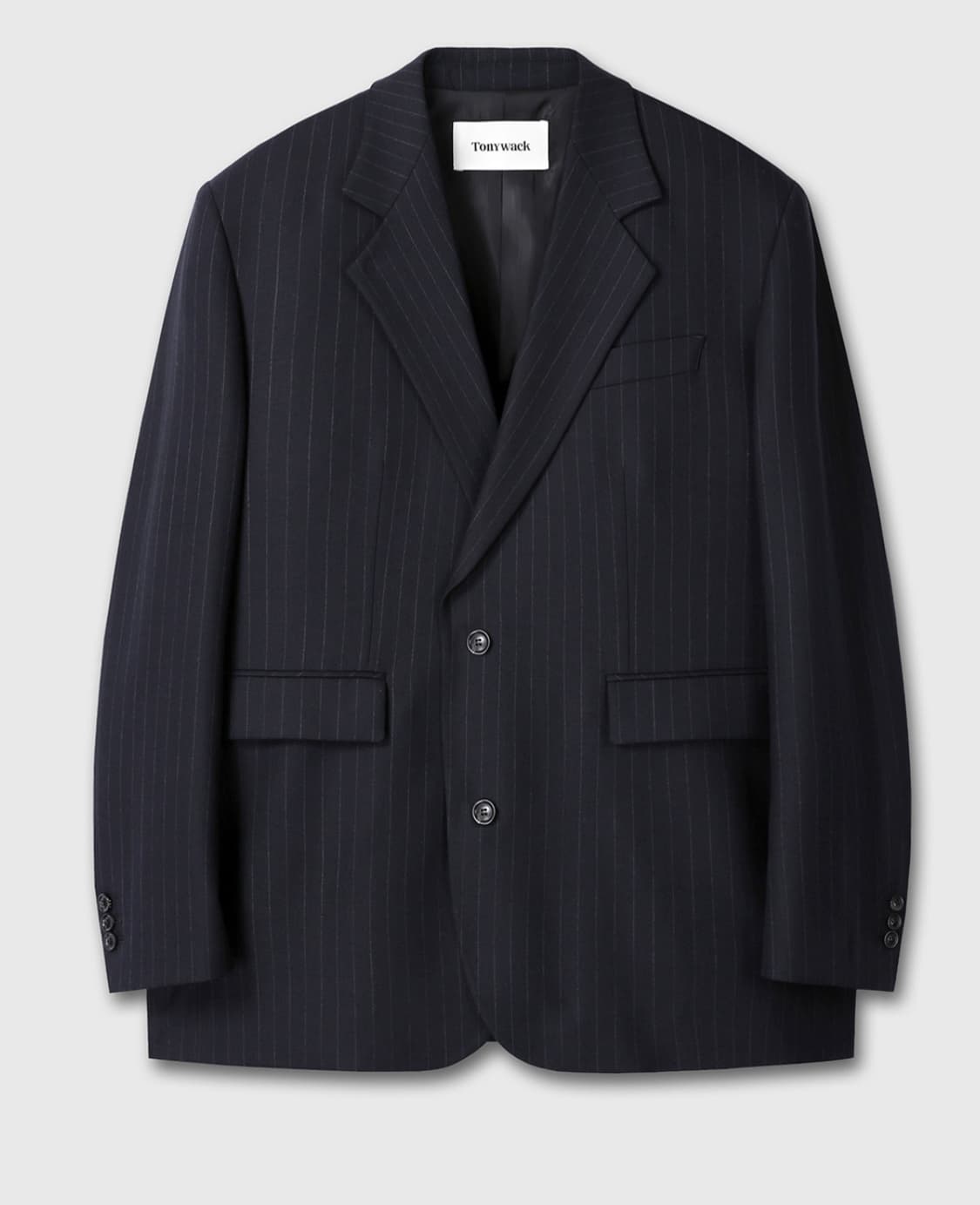 [토니웩] 스트라이프 울 릴렉스드 테일러 자켓 네이비 XL 상품이미지2