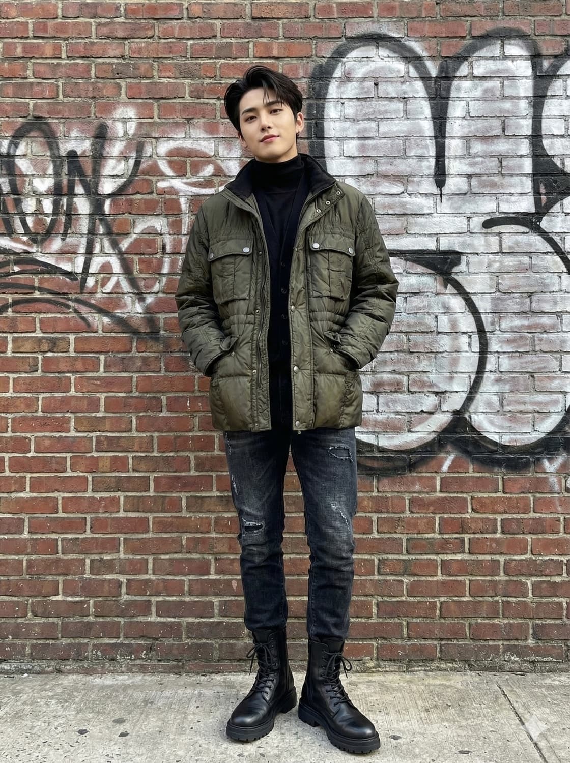 타미힐피거 카키 푸퍼 다운 패딩_L 상품이미지1