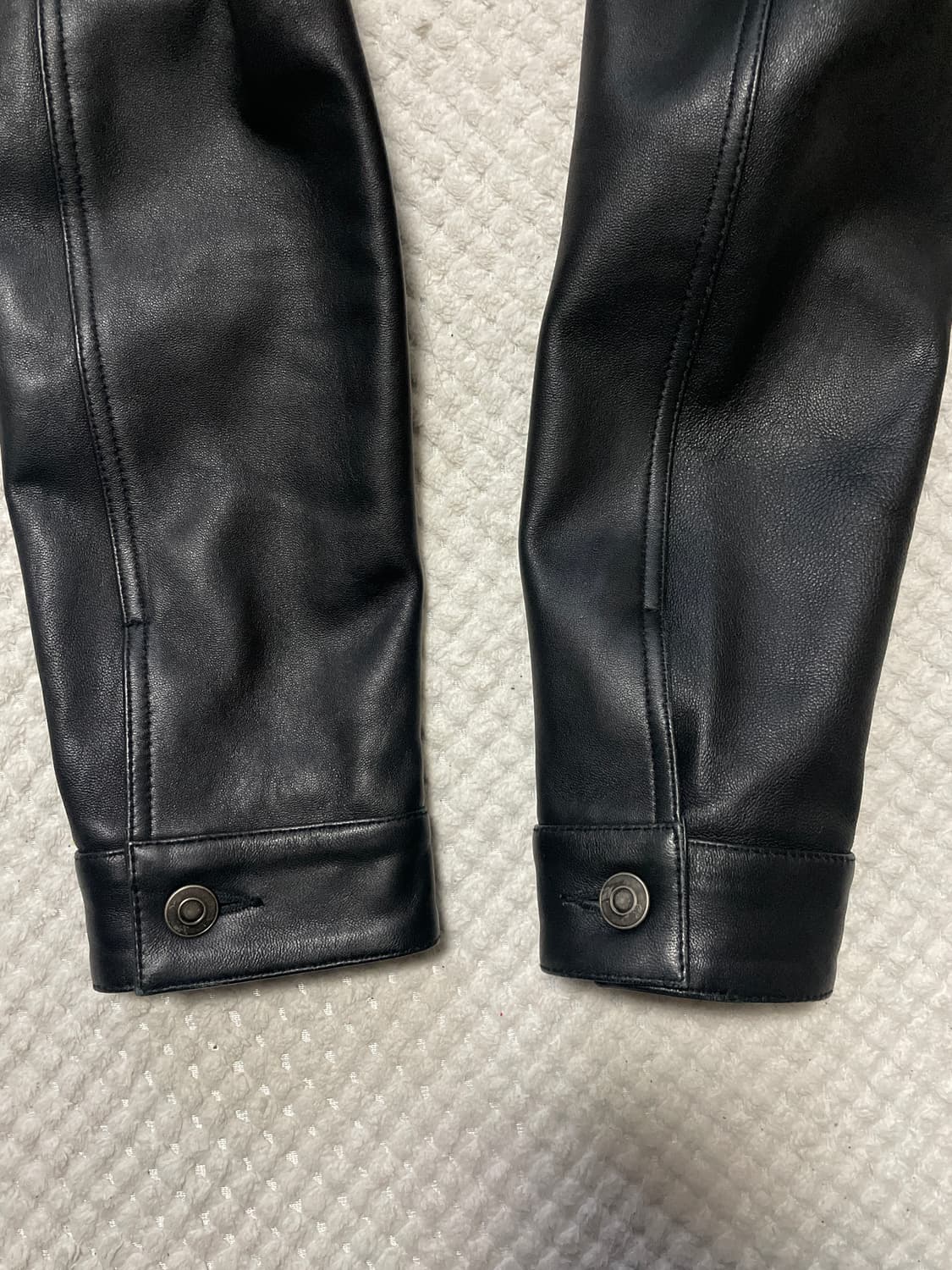 도프제이슨 웨스턴 무드 램스킨 양가죽 트러커 레더 자켓 상품이미지7