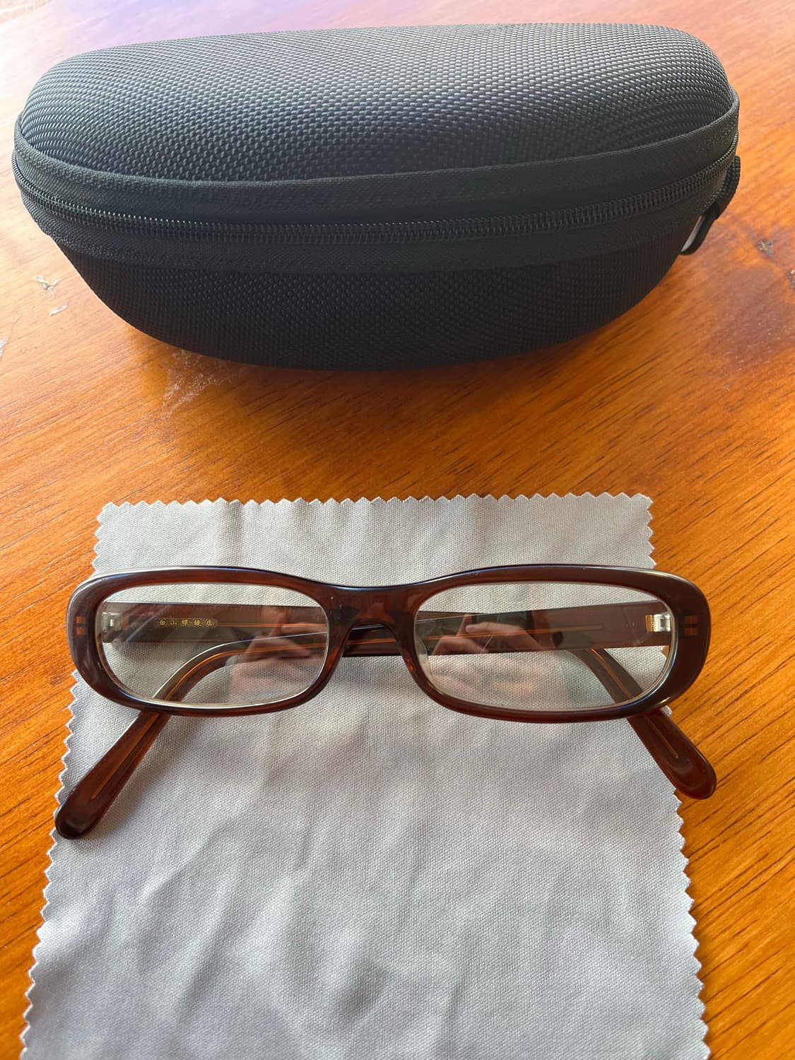 백산안경 빈티지 브라운 스퀘어 프레임 상품이미지2