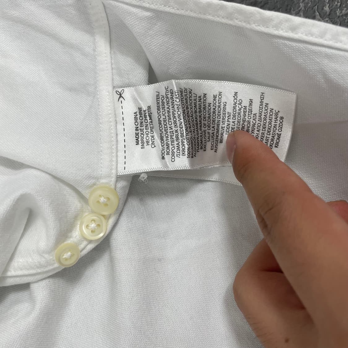 폴로랄프로렌 오버사이즈 화이트 옥스포드 셔츠 상품이미지6