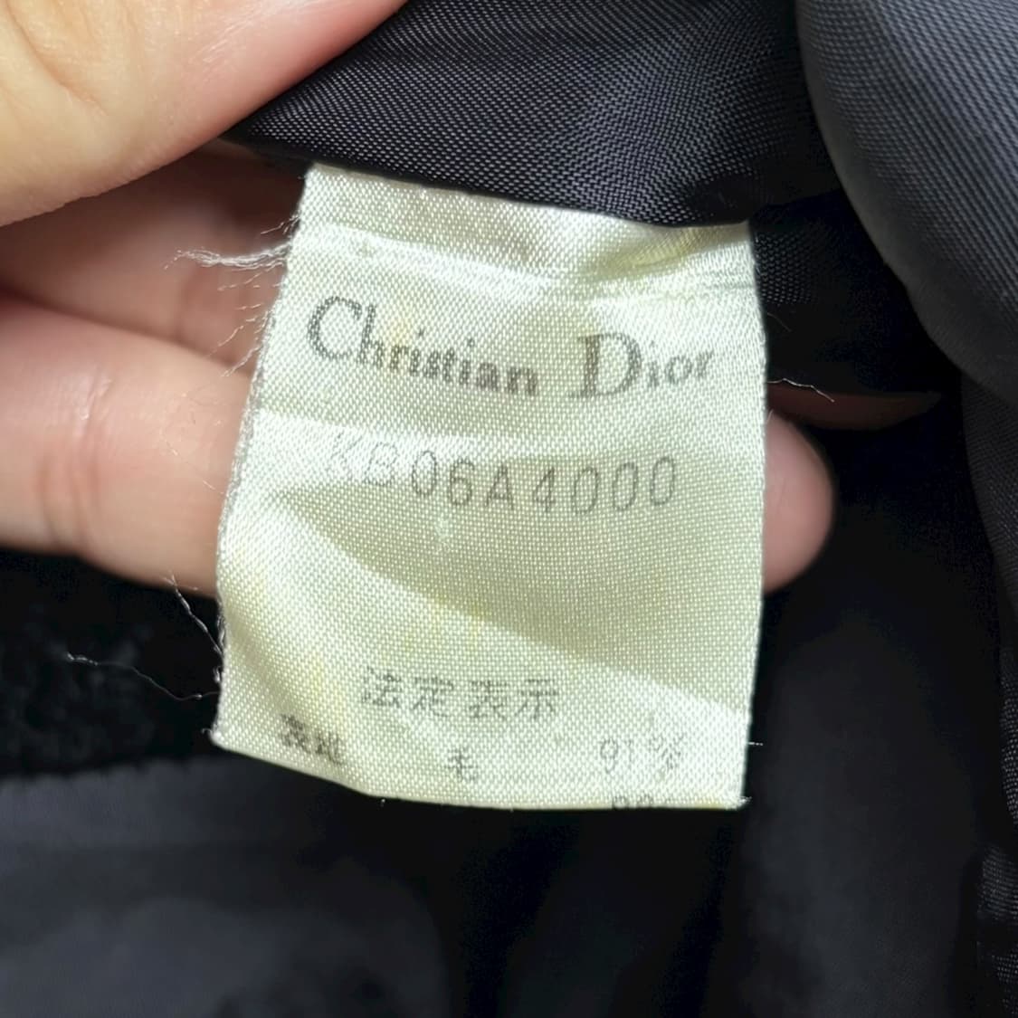 3690 크리스찬디올 블랙 블레이져 퍼카라 울자켓 상품이미지6