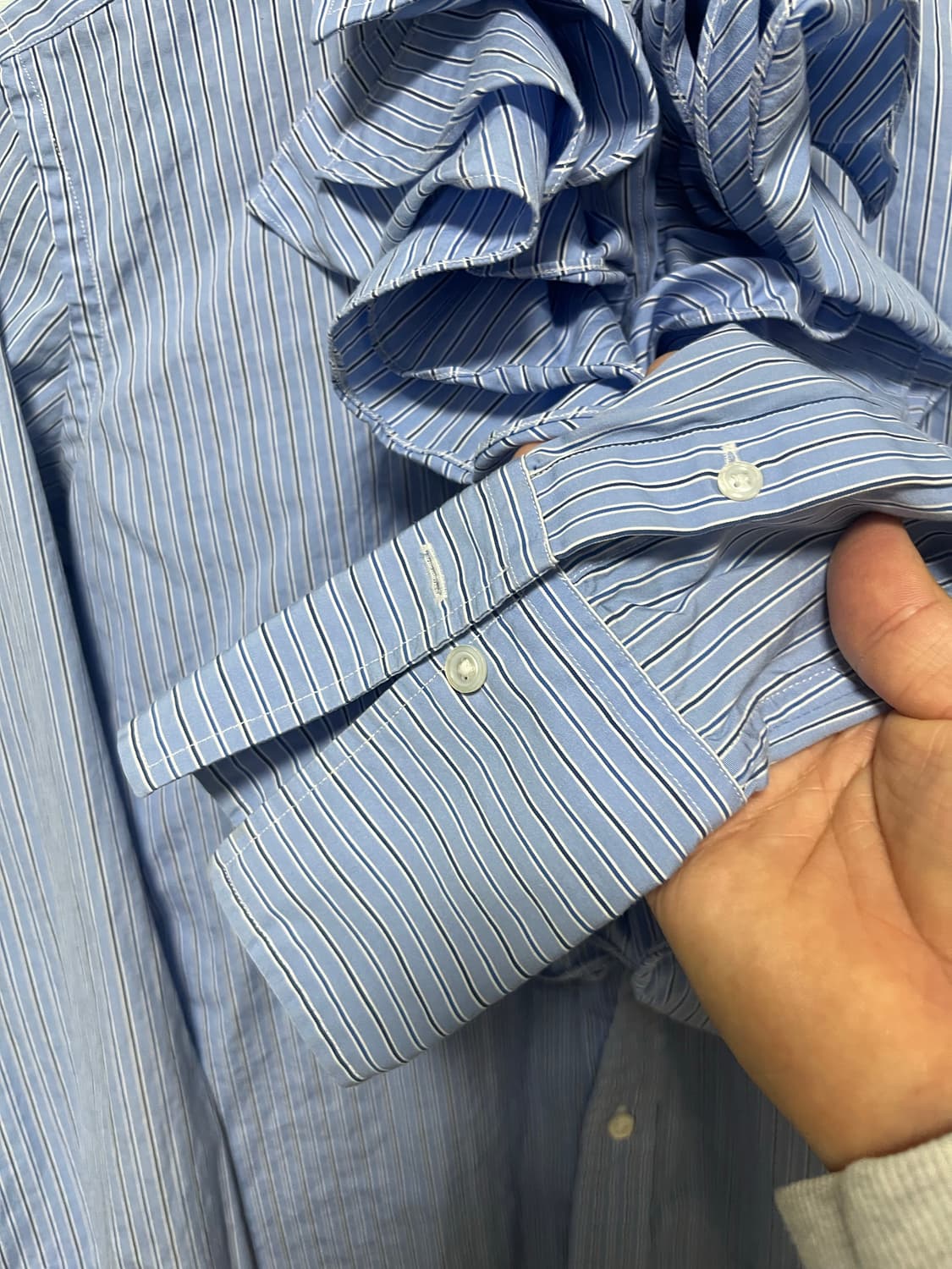 폴로 랄프로렌 여성 스트라이프 러플 셔츠 상품이미지3