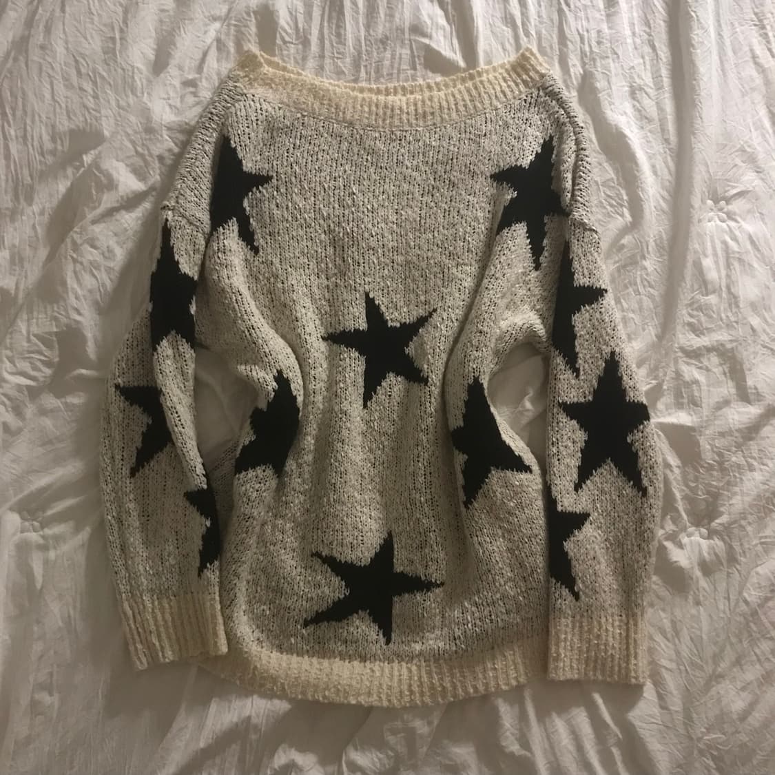 빈티지 y2k 원숄더 별 니트 상품이미지1