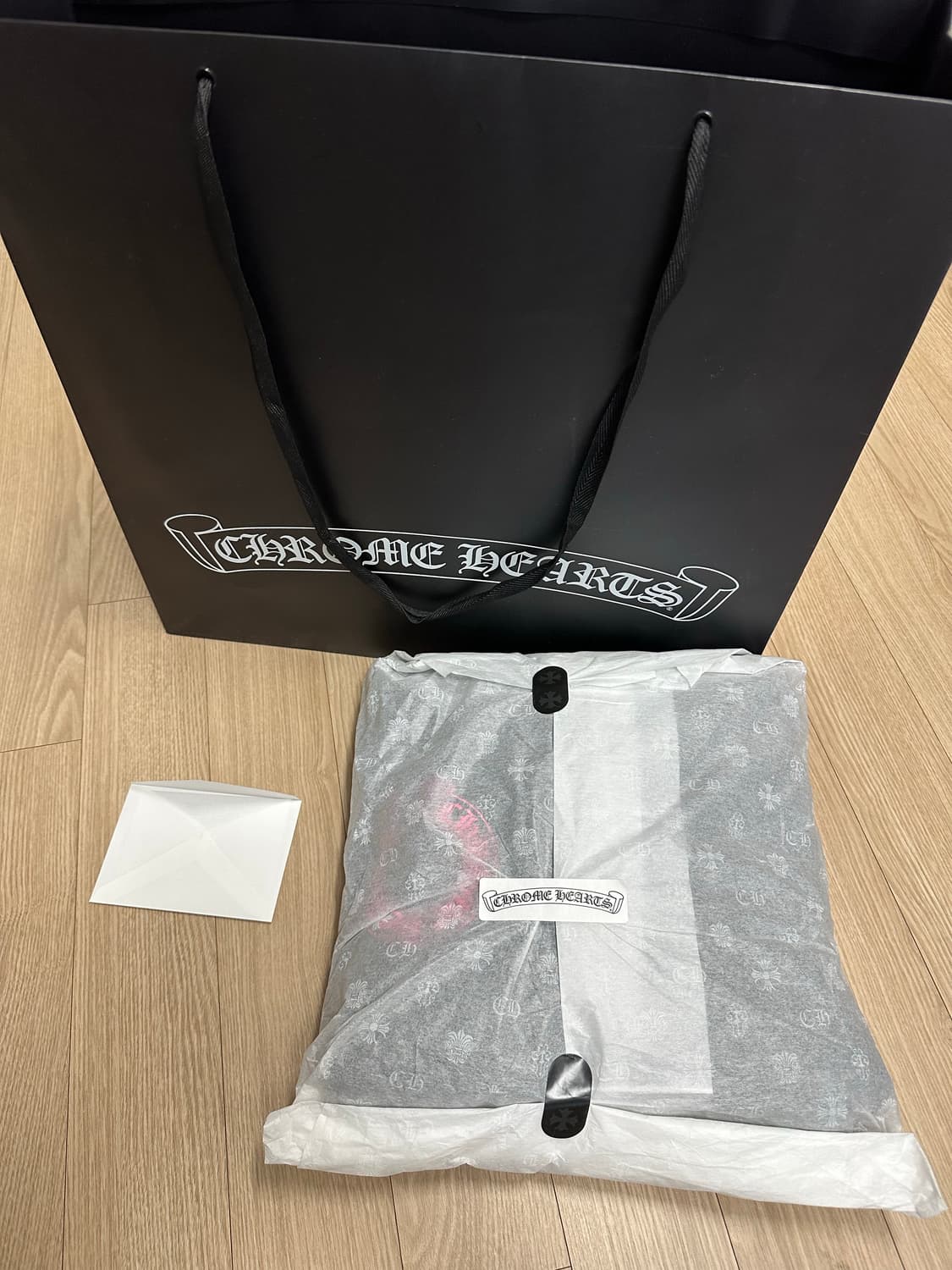 크롬하츠 홀스슈 플로랄 후드집업 블랙 핑크 XL 새상품 상품이미지1